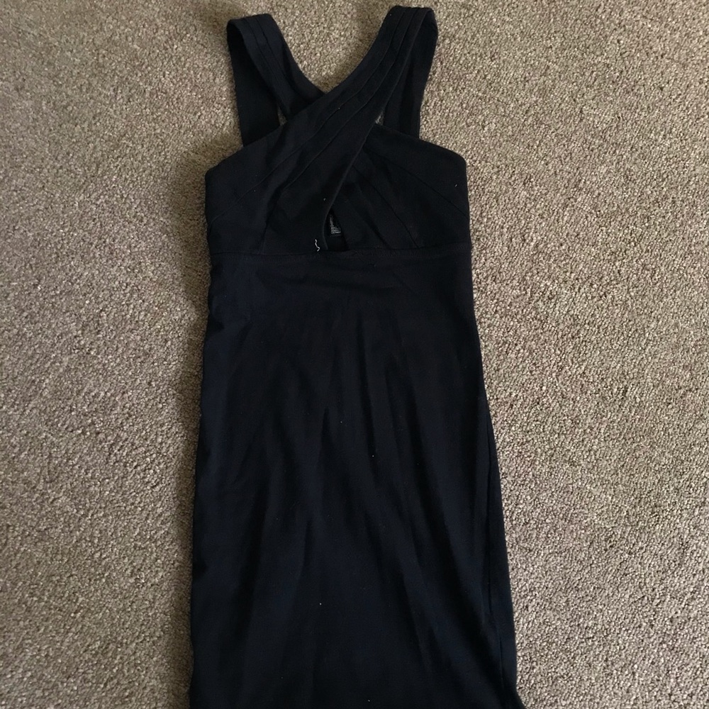 Black Criss Cross Mini Dress